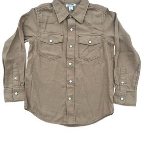 Old Navy Boys Pearl Snap Long Sleeved Shirt Perfect for Rodeo Season Size Small